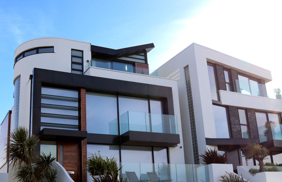 A row of modern houses